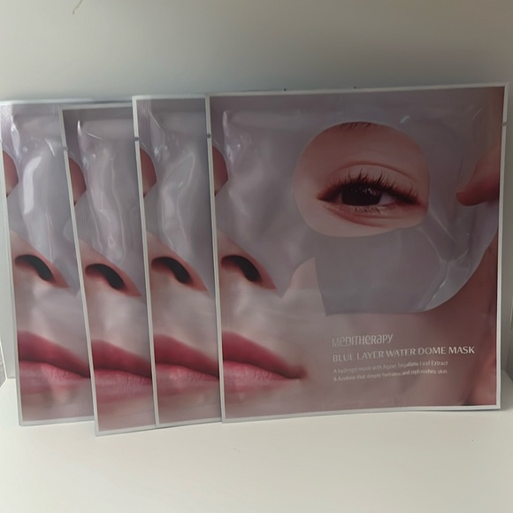 4 count MEDITHERAPY blue layer water overnight dome mask, new and unused - Picture 1 of 2